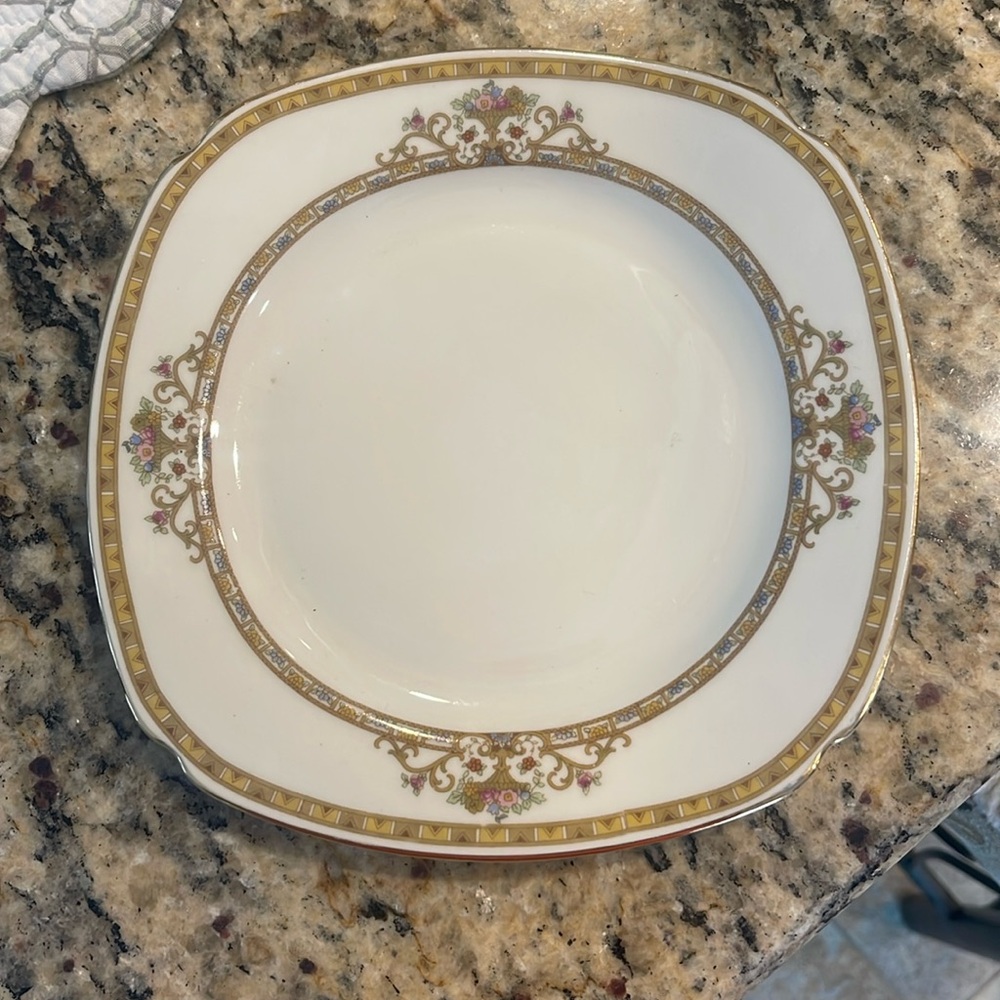 EPIAG square salad plates Moresque (Cream) x4